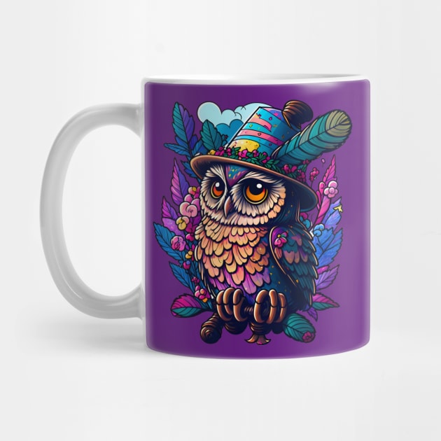 Colorful Cute Owl by Whole Lotta Pixels